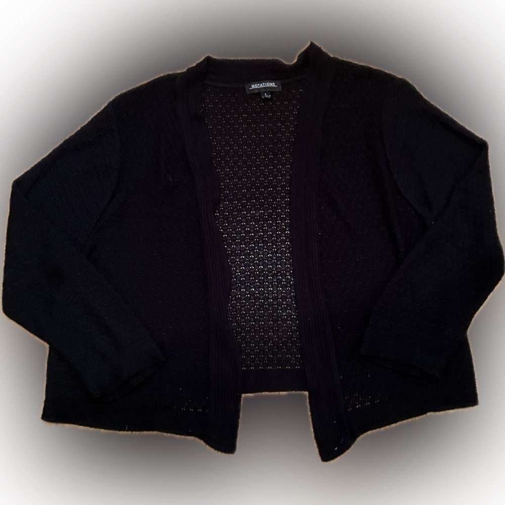 Notations Black Women's Cardigan Sweater - Picture 10 of 11